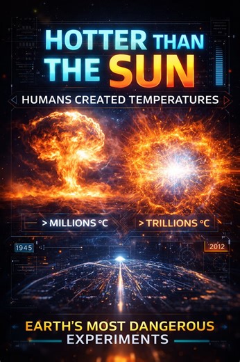 They thought it could end the world… From the first atomic fireball in 1945… to the most powerful explosion ever detonated… to particle collisions hotter than the Sun itself — Humanity didn’t just unlock the power of the stars. We controlled it. This is the story of temperatures that surpassed the Sun — and why the planet survived. 🌍 #NuclearHistory #CERN #LargeHadronCollider #Physics #ScienceDocumentary #TsarBomba #TrinityTest | ExplainX