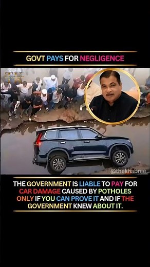 Pothole Damage? Govt Can Be Liable