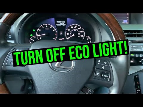 How to turn on and off the ECO indicator light on a Lexus RX