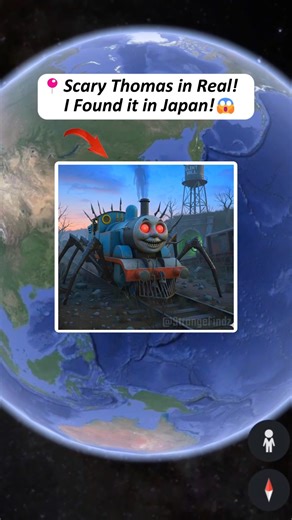 Scary Thomas Engine on google maps & google earth! #shorts