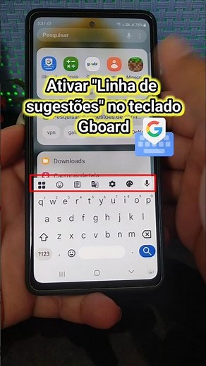 Como Ativar a BARRA DE FERRAMENTAS do Gboard (Linha de sugestões) #gboard #teclado #android