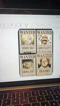 Made the cutest mini One Piece wanted posters for my daughter’s party bags
