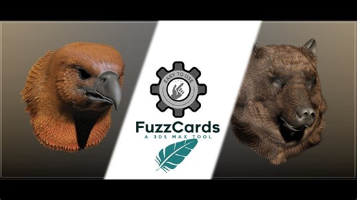 3ds MAX 2025！ FuzzCard新毛发工具 - 使用方法！