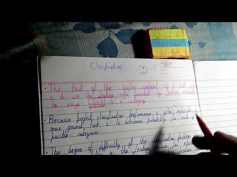 Classification in pattern recognition