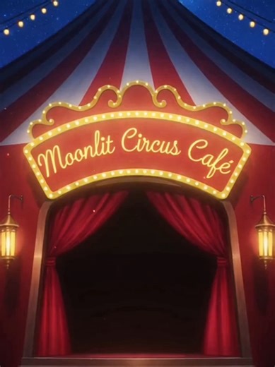 夜のサーカスカフェ、来てみる？ “ Moonlit Circus Café ” は、夜のサーカスの幻想と、上品な奇術のエッセンスをかけ合わせた特別なコンセプトカフェです。深い夜空を想わせるネイビーと赤いカーテン、金色のランタンが揺れる店内は、一歩足を踏み入れた瞬間に「非日常」が広がります。テーブルにはサーカス柄のティーカップ、ショータイム専用メニュー、ポップコーンをアレンジしたスイーツが並び、視覚だけでなく香りや音までもが“サーカスの夜”を再現。店員は奇術師風の落ち着いた衣装で、カードを指先で軽く操りながら穏やかに微笑み、舞台の上ではなくテーブルの上で小さな奇術を添えてくれます。ティーカップに紅茶を注ぐとき、ほんの一粒の金色の紙吹雪が舞う演出は、控えめでありながら確かに“魔法”を感じるワンシーン。この15秒に、夜のサーカスが持つ静かな魔力を閉じ込めました。もし “ 行ってみたい ” “ この世界観好き ” と思ったら いいね を押してね。世界観 × カフェ シリーズはまだまだ続くので、 フォロー して次の幻想世界も一緒に楽しんでください。あなたの見たいコンセプトがあれば、ぜひコメントで