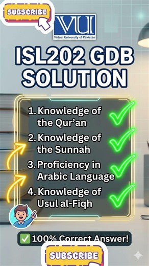 ISL202 GDB Solution 2026 | 15/15 Full Marks | 100% Correct Answer | Virtual University VU GDB
