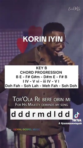 Korin Iyin EmmaOmg lyrics, chords and tonic solfa #worshipchords #koriniyin #tonicsolfa #trends