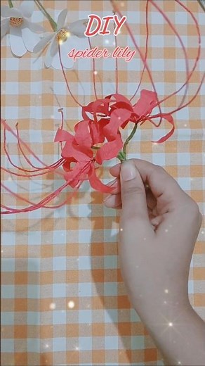 Red Spider Lily DIY 🌸 | Demon Slayer Inspired Aesthetic Flower Craft #diy #diyflower #demonslayer