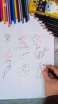 🔢** ∆°😜An easy drawing with the help of numbers***🔢 😜§
