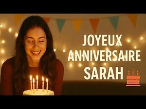 Joyeux Anniversaire Sarah 🎂 Une chanson douce rien que pour toi
