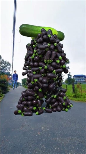 Vegetables collide. C4d works 😲 #shortsfeed #shortsyoutube