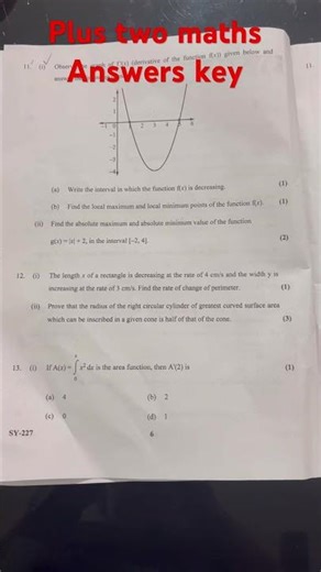 Plus two maths answers key
