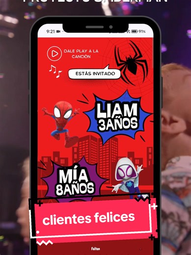 invitación digital para fiesta 🥳🎉 . #invitacionesdigitales