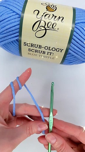 Yarn Bee - Scrub Ology @hobbylobbystores #yarnbee #hobbylobby #yarn #yarntok #yarnlovers #chain