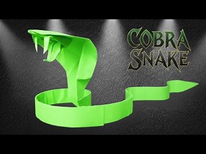 Origami Snake. How to make a paper king cobra snake. Easy and Cool.