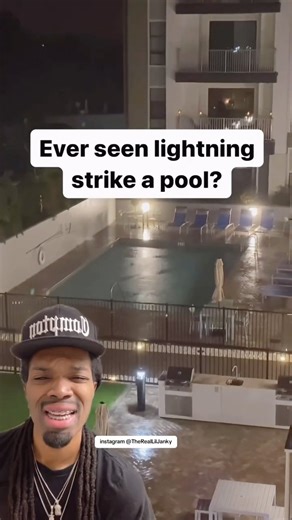 Have you ever seen lightning strike a pool: #funny #comedy #shorts