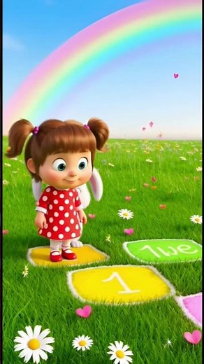 Learn colors and numbers While Playing Hopscotch ( Fun Kids Counting & Learning Numbers) #shorts