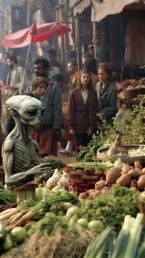 alien selling vegetables #shorts