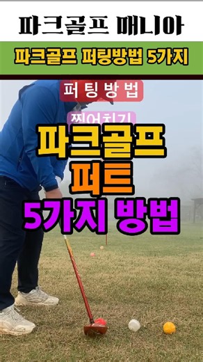 파크골프 퍼팅 5가지방법