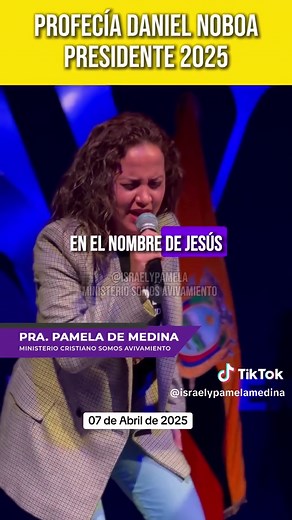 Israel y Pamela Medina (@israelypamelamedina) - #PROFECIA #elecciones2025 @DanielNoboaOK Aunque no lo conoces a Dios El te escogió. Entra al reino de Dios a conocer un Dios vivo no una religión y así este país será bendecido y realmente será nuevo. EL ÚNICO SALVADOR DEL ECUADOR SE LLAMA JESÚS! Y si El escoge a alguien que seamos tomados por dignos de servirle a través de nuestro arrepentimiento y corazón obediente. Dios bendiga al Ecuador 🇪🇨 Dios bendiga al #PresidentedelEcuador #elecciones202