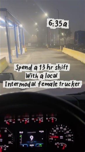Spend the day with a local intermodal female swift truck driver