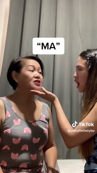 Deaf Tagalog Communication: Mom Teaching Daughter Sign Language