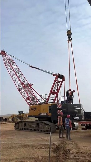 Crawler 100 tons crane assembly process- Good tools and machinery make work easy