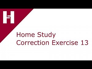 Opera PMS - Home Study Correction Exercise 13