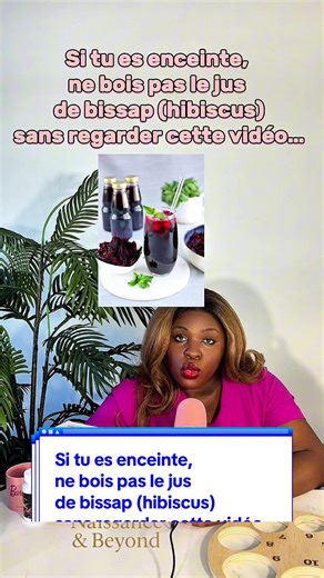 Si tu es enceinte, ne bois pas le jus de bissap (hibiscus) sans regarder cette vidéo… Le jus de bissap (hibiscus) est très populaire en Afrique et dans les Caraïbes, mais peu de femmes savent que sa consommation pendant le premier trimestre de grossesse peut présenter des risques. Dans cette vidéo, je t’explique pourquoi certaines plantes comme l’hibiscus peuvent provoquer des contractions, des déséquilibres hormonaux ou des complications chez la femme enceinte, surtout au début de la grossesse.