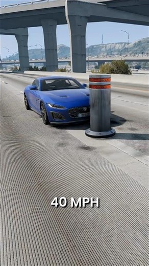 Can the Jaguar XE survive a crash at different speeds? #shorts #crash #car