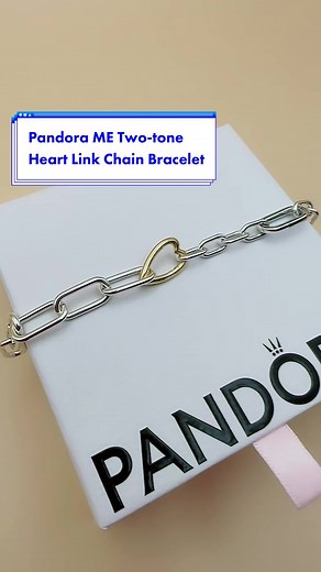 Pandora ME Two-tone Heart Link Chain Bracelet