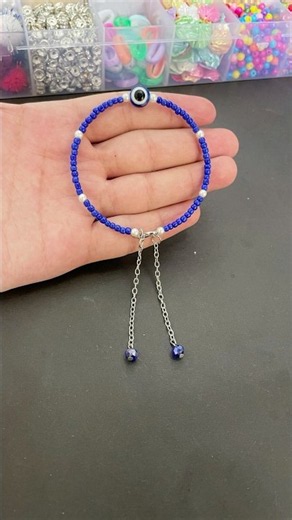 DIY Evil Eye Bracelet 🧿✨| How to make bracelet #diy #bracelet #craft #viral #shorts #diycrafts #fyp