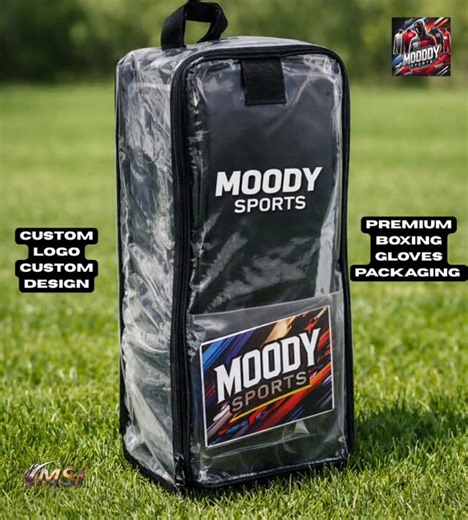 Moody Manufacturer on Instagram: "Premium Boxing Gloves Packaging | By Moody Manufacturer This premium boxing gloves packaging is designed for professional boxing brands, gyms, and sports retailers. Made with durable, high-quality material and a transparent PVC cover, it provides excellent protection against dust, moisture, and damage while giving the product a clean and professional display. The packaging features a strong zipper closure and a convenient top handle for easy carrying. Its sleek 