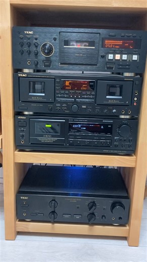 Vintage Stereo Cassette Tape Deck on Reels