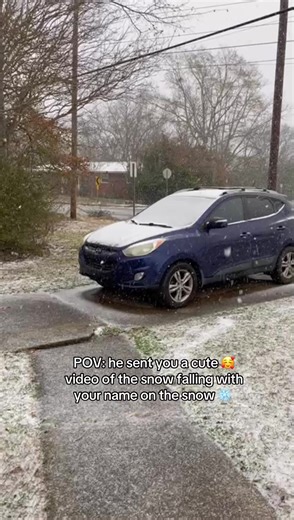 Sweet Video of Snow Falling with Your Name Written