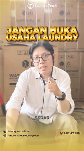 Peluang Bisnis Laundry Cuan on Instagram: "Jangan buka usaha laundry sebelum kamu tahu satu hal ini ❗ Banyak orang fokus ke modal dan mesin Tapi lupa satu hal penting, yaitu sistem dan strategi bisnisnya 💰 Tanpa sistem yang jelas, bisnis bisa jalan Tapi belum tentu berkembang 🚀 Laundry bukan cuma soal cuci dan kering Tapi soal perhitungan, alur kerja, kontrol biaya, dan strategi market Di sinilah Laundry Trush hadir untuk bantu kamu mulai dengan cara yang benar ✨ Keunggulan buka laundry dibant