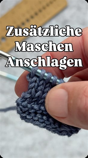 Sascha Wobido on Instagram: "Eine stabile Methode um zusätzliche Maschen am Ende der Reihe anzuschlagen. Sieht aus wie ein Daumenanschlag, ist aber noch besser 🧶"
