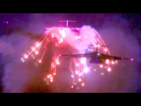Fireworks on C-17 Aircraft! Awesome Aerial Flares