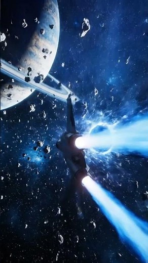 Futuristic Jet Through the Asteroid Belt | Space Flight 🌌🚀