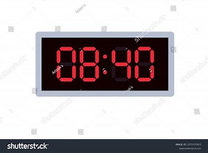 Vector Flat Illustration Digital Clock Displaying Stock Vector (Royalty Free) 2275575953 | Shutterstock