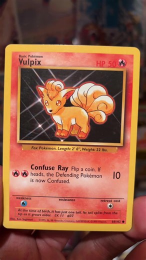 Base set Vulpix with common reverse HP error . #pokemon