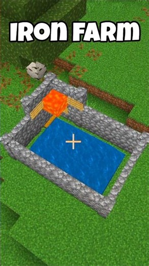 Minecraft easiest iron farm 🥱 | #shorts #minecraft