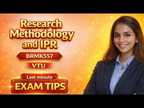 Research Methodology and IPR|BRMK557|exam tricks|VTU|important questions|MQP|PYQ|EDUYODHA