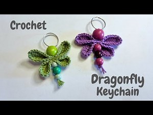 Crochet Dragonfly Keychain | Perfect for Beginners!