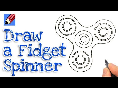 How to draw a fidget spinner real easy