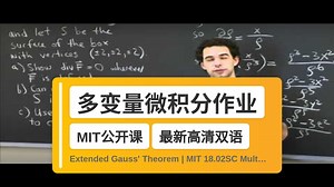 【MIT🔥最新高清双语】多变量微积分作业帮助 Extended Gauss' Theorem | MIT 18.02SC Multivari