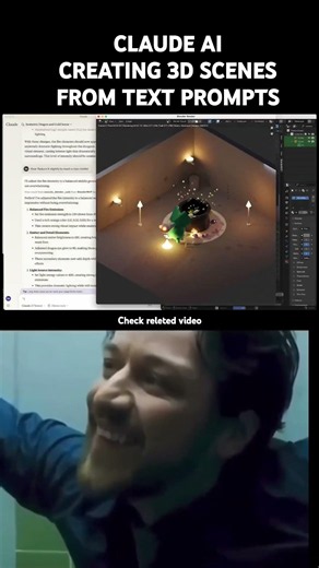 CLAUDE Can create 3d scenes from prompts using blender mcp #claude #blender #blender3d