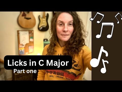 Beginner Guitar Lessons: C Major solo licks (first position)