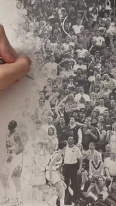 "Collective Dedication" — This extraordinary graphite drawing by @keegan.hall transforms the monumental challenge of mass portraiture into a meditation on artistic patience. The strategic progression from initial sketch to completed rendering invites viewers to witness the artistic process itself—a visual metaphor for how individual attention builds community representation. Note the exceptional handling of varied facial expressions and spatial depth, where hundreds of distinct individuals emerg