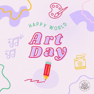 Today is World Art Day! Art has always been a powerful meduim of expression and exploring emotions. World Art Day assumes great importance amid the pandemic as it helps one to cope with stress specially at a time when people of all age groups are forced to lead an isolated life. #WorldArtDay Who is your favourite artist or piece of art? | U.S. EMBASSY ATHENS